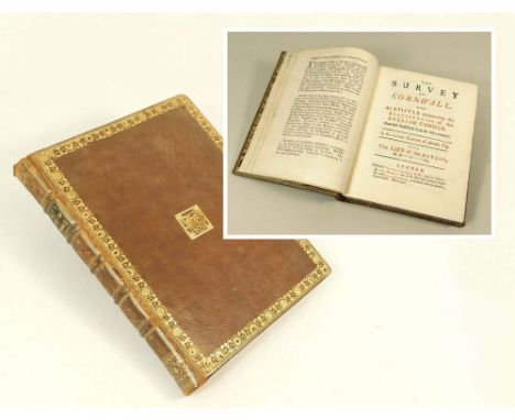 BOOK: CORNISH INTEREST. Carew, R. Survey of Cornwall (2nd ed. 1723). Good condition.