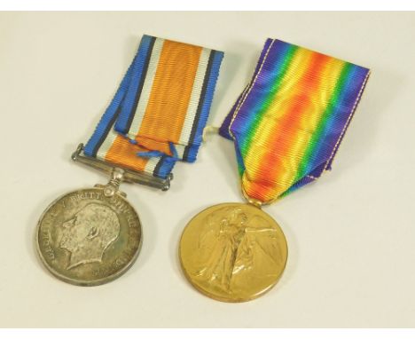 WWI MEDALS. The WWI War Medal &amp; Victory Medal awarded to 4535 PTE. R. H. OSBORNE. OXF. &amp; BUCKS. L. I. Both very good,