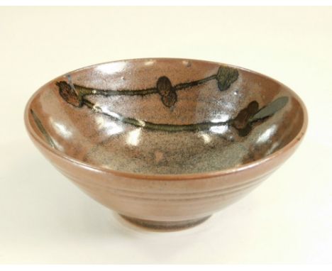 DAVID LLOYD JONES. A footed bowl. Diameter 19cm. Height 8cm. Impressed mark.