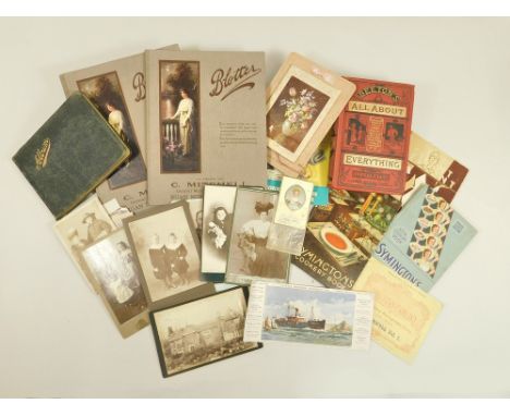PRINTED EPHEMERA ETC. Early 20thc. advertising blotters, calendars, cookery booklets etc., &amp; a small quantity of Victoria