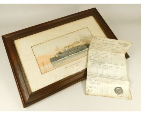 HMS PRINCESS MARGARET MEDAL. The medal awarded by refugees from the revolution in Russia to John Bernard William Gould in 191