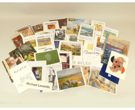 EXHIBITION CATALOGUES ETC.A large collection of exhibition view cards, catalogues, posters & printed ephemera relating to mos