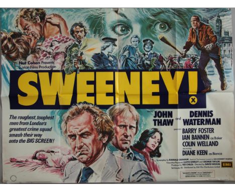 Twenty Folded Thriller Original British Quad film posters including "Sweeney", The Long Good Friday / Scum, The Squeeze, Bran