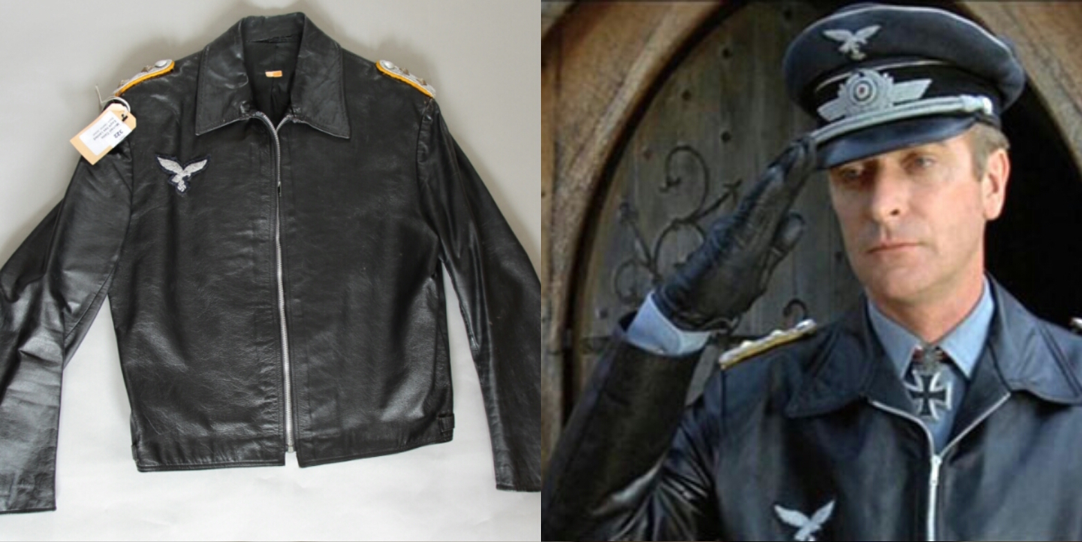 Michael Caine Worn Ww2 Nazi Faux Leather Bomber Jacket From The Film The Eagle Has Landed 1976