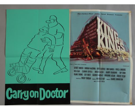 Over 40 film posters including one sheets and double-crowns for titles: Carry on Doctor, Abba, Becket, Crimson Pirate, King o