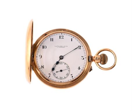
	
		THOMAS RUSSELL &amp; SON, LIVERPOOL
		AN 18 CARAT GOLD KEYLESS WIND HALF HUNTER POCKET WATCH, NO. 96725, CIRCA 1923
		Mo