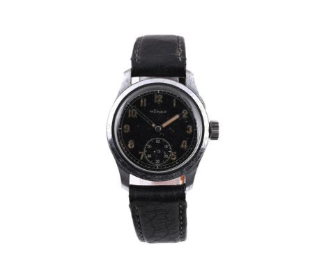 
	
		BUREN
		A GERMAN MILITARY WRISTWATCH, NO. D. 8145 H.
		Movement: Manual wind
		Case: Stainless steel case, screw down ca