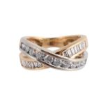 A DIAMOND CROSSOVER RING