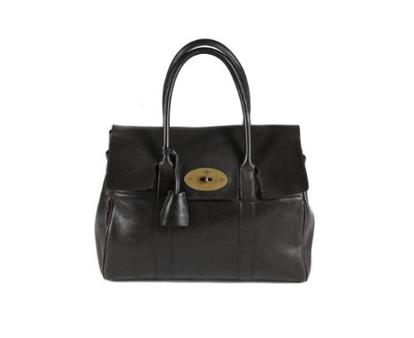 
	
		MULBERRY, BAYSWATER, A CHOCOLATE DARWIN LEATHER HANDBAG  
		With twin loop handles, brass coloured hardware, the interio