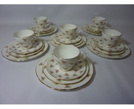 Duchess tea service decorated with rose motif- six place settings - in one box 