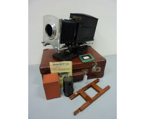 Ensign Optiscope No.9 Lantern slide projector with Aldis/Butcher projector lens, original case and accessories