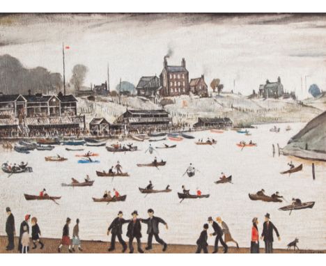 LAURENCE STEPHEN LOWRY (BRITISH 1887-1976) CRIME LAKEoffset lithograph printed in colours, 1971, on wove, signed and numbered