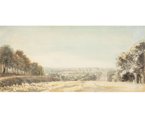 PAUL SANDBY RA (BRITISH CIRCA 1725-1809) WINDSOR FROM SNOW HILLpen and grey ink and watercolour on laid paper watermarked wit