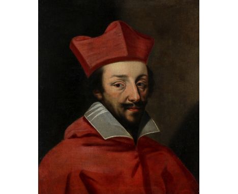 17th Century Roman School/Portrait of a Cardinal/oil on canvas, 56cm x 47cm   Condition Report:  Relined