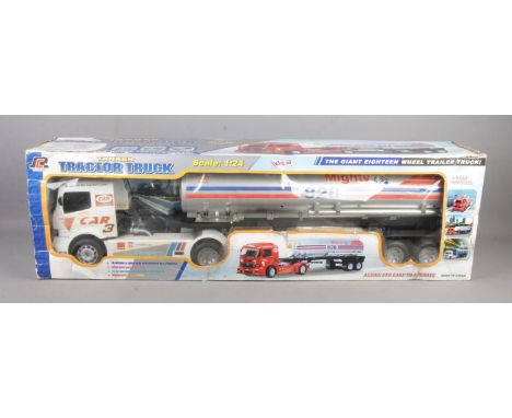 A large Rui Chuang 1:24 scale Tanker Tractor Truck in original box  box showing signs of ware.