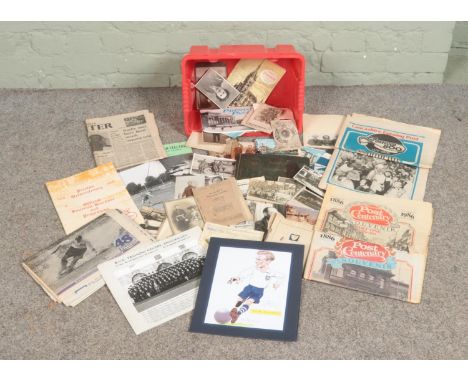 A collection of vintage ephemera, mostly relating to Preston, Lancashire and Wales. To include Soldiers notes and book, photo