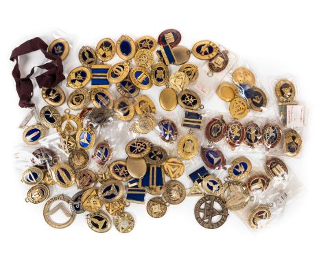*Masonic Badges. A collection of early 20th century Masonic rank collar jewels and related medals,  including approximately 3