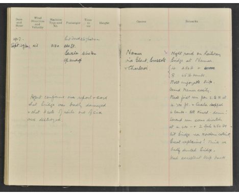 Log Books. An important collection of seven consecutive original log books kept by Air Commodore H.G. Brackley throughout his