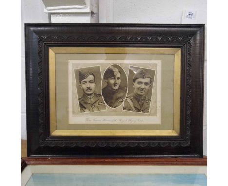 *Royal Flying Corps. Three Famous Heroes of the Royal Flying Corps,  a print showing Lieutenant W.J. Tempest D.S.O., Captain 