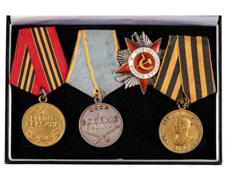 *U.S.S.R. A group of four to Lieutenant Aleksandr Ivanovich Sedov, 283rd Independent Red Banner Motorized Battalion Order of 