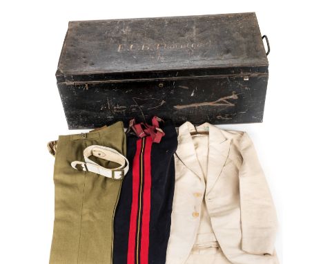 *Uniforms. Trunk and uniforms of E.C.B. Thornton A.F.I. Lt. Edward Charles Bexley, The Great Indian Peninsula Railway Regimen