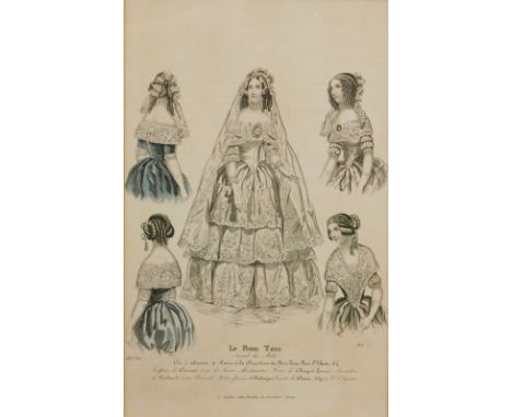 Early 20thC School. Le Bon Ton print, 24cm x 14cm and other fashion prints. (4)