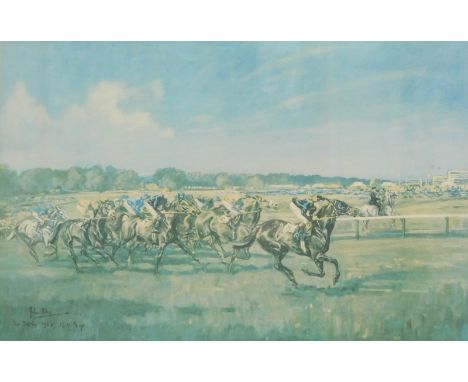 After King. The Derby 1968, Sporting Gallery Limited print, 36cm x 46cm, various other hunting prints, after Ludovic, Nichola