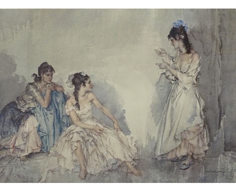 William Russell Flint (1880-1969). The Pendant, artist signed coloured print, 54cm x 71cm. 
