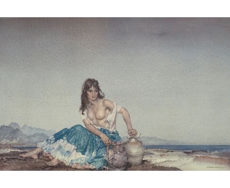 William Russell Flint (1880-1969). Sara, artist signed coloured print, 43cm x 64.5cm. 