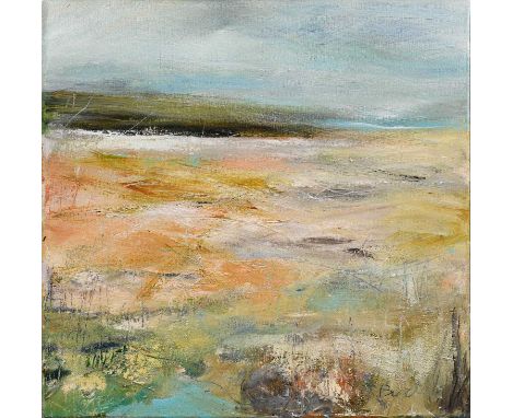 Lesley Birch (b.1958) ScottishDistant seascapeSigned, oil on canvas, 50cm by 49cm