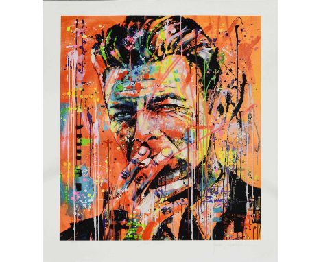 Marta Zawadzka (Contemporary) Polish ''David Bowie' (2021) Signed, inscribed and numbered 3/50, UV-print with gloss varnish, 