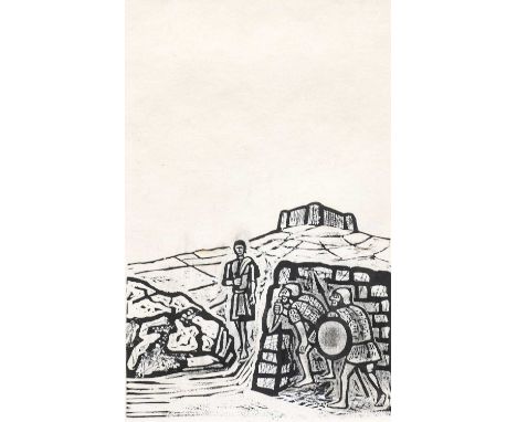 Edward Bawden CBE, RA (1903-1989) "And the Spies..."Woodblock print heightened with white, number 68/83, 29cm by 19cmProvenan