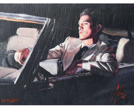 Fabian Perez (b.1967) Argentinian"Late Drive II"Signed and numbered, 14/15 A/P, embellished canvas on board, 34cm by 44cmSold