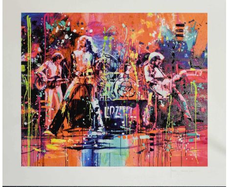Marta Zawadzka (Contemporary) Polish"Physical Graffiti - Led Zeppelin"Signed, inscribed and numbered 14/50, UV-print with glo