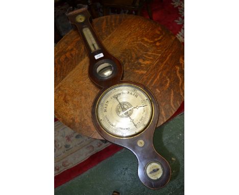 A 19th century mahogany wheel barometer