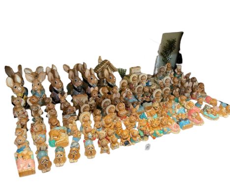 Collection of Pendelfin figures.