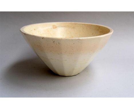 An Art Deco large conical bowl designed by Keith Murray for Wedgwood, 25.5cmD