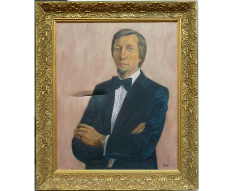 Grahame Laver. 1970s portrait of a gentleman, gilt frame, 60 x 49cm