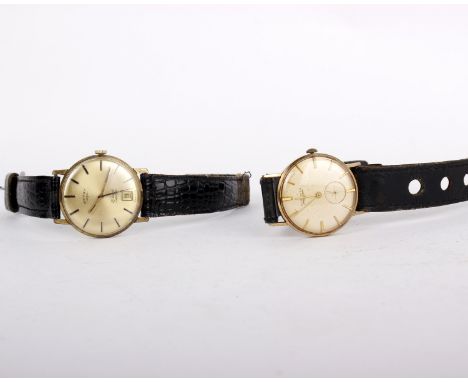 A Longines Wristwatch and A Rotary Wristwatch. Longines watch face 3cm diameter, both on black straps. (2)
