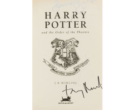 Rowling (J.K.) Harry Potter and the Order of the Phoenix, first edition, signed by 10 cast members from the film, original pi