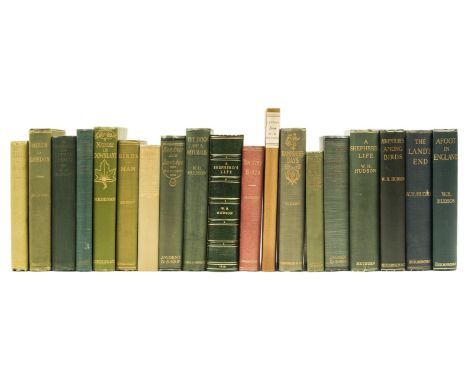 Hudson (W.H.) Birds in a Village, title and half-title in red and black, some scattered spotting, spine rubbed and sunned, 18