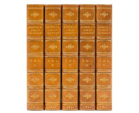 Boswell (James) The Life of Samuel Johnson, LL. D., Including a Journal of a Tour to the Hebrides, 5 vol., first Crocker edit