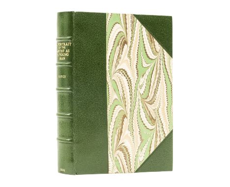 Joyce (James) A Portrait of the Artist as a Young Man, first English edition, green crushed half morocco by Bayntun-Riviere, 