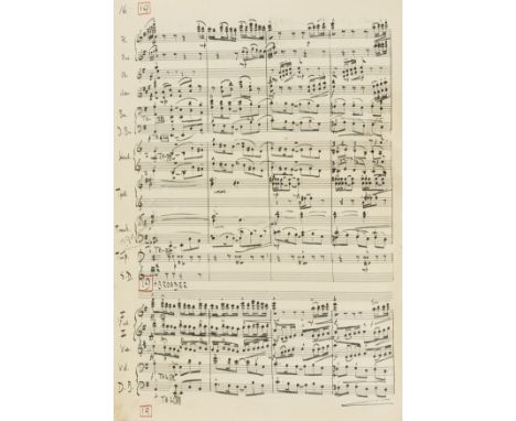 Music.- Wood (Thomas, composer, of Parsonage Hall, Bures St Mary, Essex, 1892-1950) Suffolk Punch, autograph manuscript score