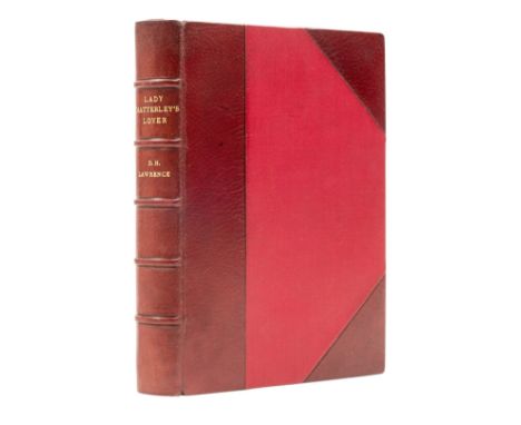 Lawrence  (D.H.) Lady Chatterley's Lover, first edition, number 401 of 1,000 copies signed by the author, crushed red half mo