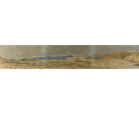 India.- Blunt (Lt.-Col. Arthur, Royal (late Bombay) Artillery, 1829-1904) Panorama of Srinagar, Kashmir, India, pen and ink, 