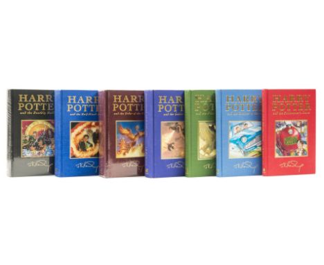 Rowling (J.K.) [The Harry Potter Novels], 7 vol., first deluxe editions, first impressions, original cloth with mounted colou