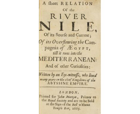 Lobo (Jeronimo) A short Relation of the River Nile, of its Sourse and Current; of its Overflowing the Campagna of Aegypt..., 