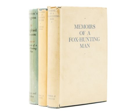 Sassoon (Siegfried) [The Sherston Trilogy], 3 vol. comprising Memoirs of a Fox-Hunting Man, 1928; Memoirs of an Infantry Offi