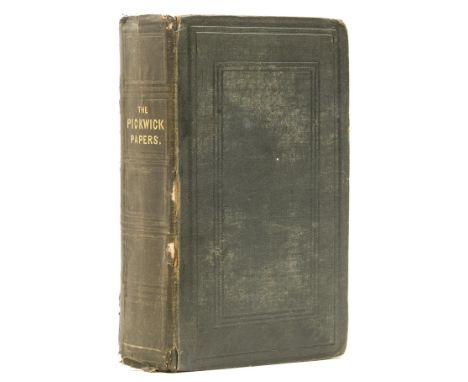 Dickens (Charles) The Posthumous Papers of the Pickwick Club, first edition in book form later issue with letterpress title d